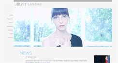 Desktop Screenshot of julietlandau.com